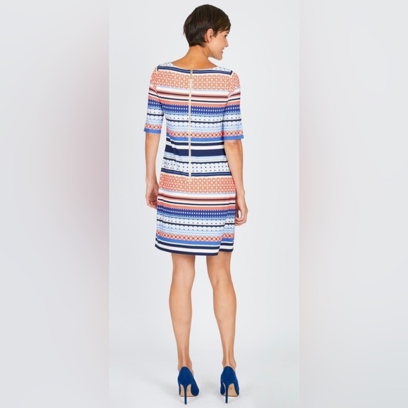 Eliza J Geometric Sheath Mini Dress sz 8 - Picture 8 of 8